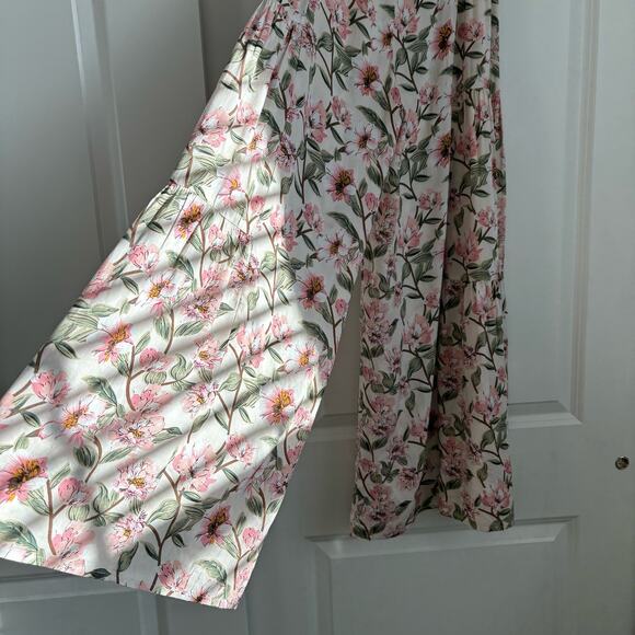Jodiful Floral High Waist Ultra Wide Leg Flowy Pants Sz S - Picture 5 of 13